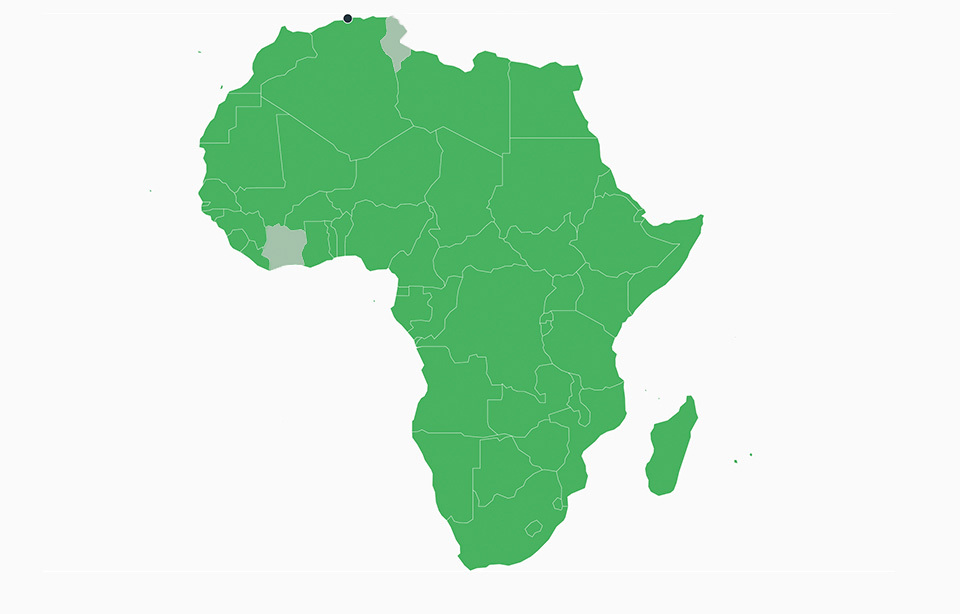 Map of Aromatech Business Units in Africa and Algérie