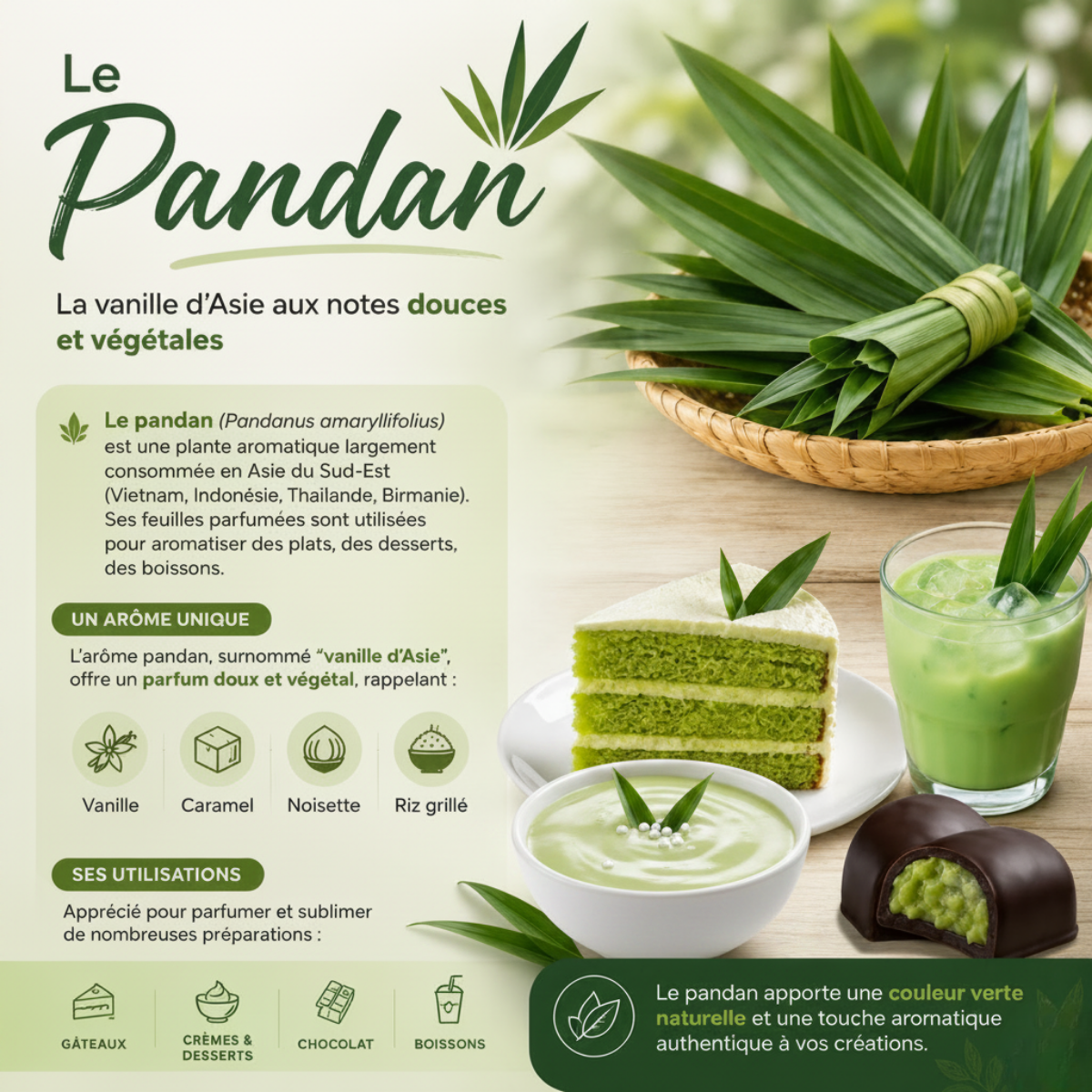 Le Pandan : l’arôme asiatique qui séduit le monde